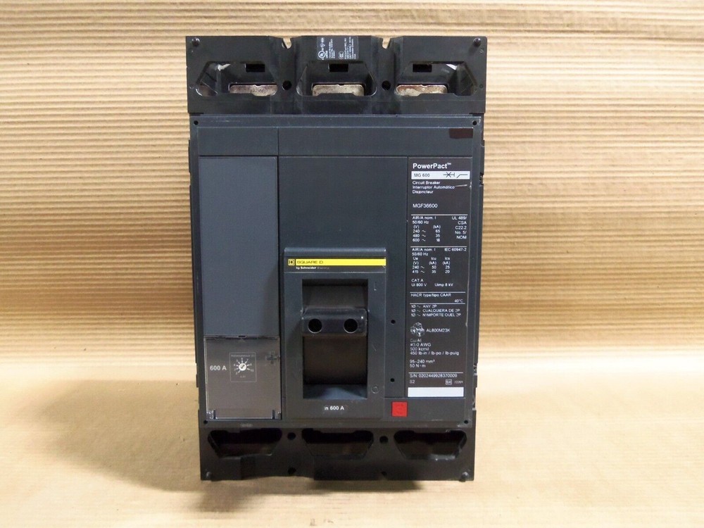 NEW Square D MG MGF MGF36600 3 Pole 600 Amp 600V Circuit Breaker PowerPact NTO