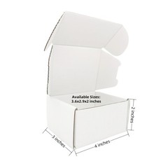 Small Shipping Corrugated Boxes 4x3x2 Inches 100 Pack Foldable Small Business…