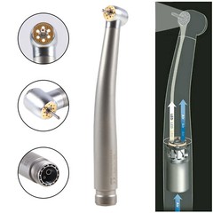 1-10 Dental 6 LED E-generator Fiber Optic High Speed Handpiece 2Hole 6 Sprays