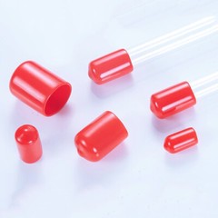 PVC Vinyl Rubber Round End Cap Thread Cover Rod Bar Screws Plastic Tube Protect