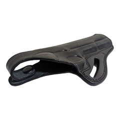 OWB Thumb Break Fits Colt 1911_Concealed Carry Leather Belt Gun Holster Black