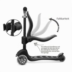 Kicknroll Scooter Kids 3 Years, Children Scooter 2in1 with Seat, Foldable Slide…