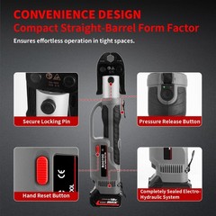 Rogvoc Electric Pipe Crimping Tool Kit 6 Pro Press Jaws Pro Press Tool For 1/2