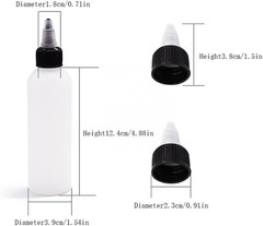 20 Pack 4Oz Boston Squeeze Bottles, Clear Plastic Dispensing Bottles with Twist