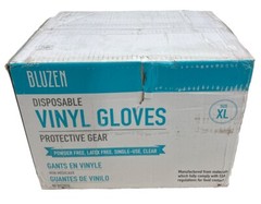 BLUZEN Disposable Vinyl Gloves, Size XL, 1,000 PACK