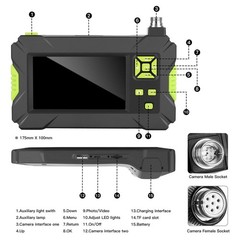 Industrial Endoscope, HD 1080P Inspection Camera with 4.3 inch LCD Screen, 8 LED…