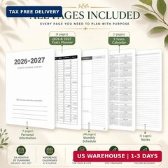 TREES 2026-2027 Monthly Planner, 24-Month Academic Calendar, 8.6″ x 11″ | Januar