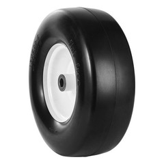 Flat-free 13×5-6in PU Tire Assembly with Rim 3.25-5.9in Hub 3/4in Bushing