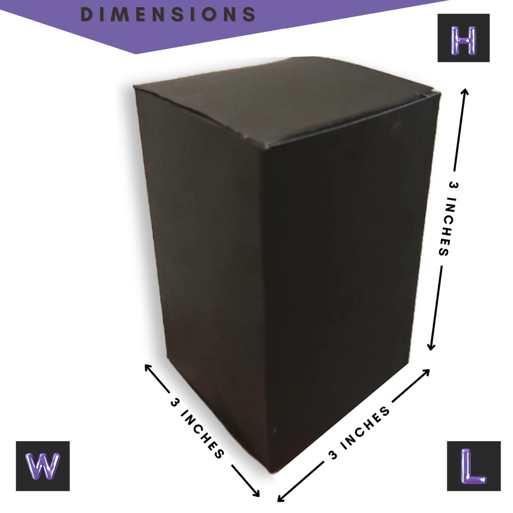 QTY- 25 Black Plain Card Boxes – Choose Sizes- Art /Craft or Product Packaging