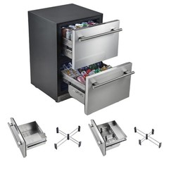 Uimoso 24-Inch Drawer Refrigerator and Freezer Combo for Undercounter Use