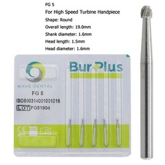Wave Dental Round Bur FG High Speed Carbide Burs Friction Grip FG 1/4 1/2 4 6 8