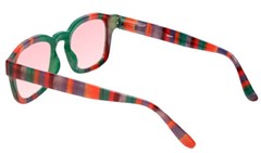 Medspex 8152 FL-41 Pink Anti-Migraine Reduction Eyeglasses Green Purple Stripes