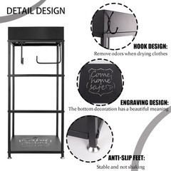 Police Gear Rack, 18″ x 18″ x 44″ Tactical Gear Stand, 260 LBS Body Armor Stand