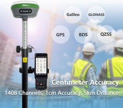 SMA26 NOAA Certficated 10KM GNSS GPS RTK 1cm AccuracyRoverBasePoleTripodTribrach