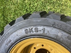 4 NEW 10-16.5 Skid Steer Tires/Wheels/Rims for Caterpillar 216-226 – CAT 10X16.5
