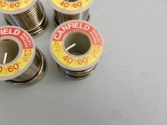 CANFIELD SOLDER 40/60 ( 4-ROLLS ) 4 LB. 3.8 OZ. TOTAL WEIGHT NEW