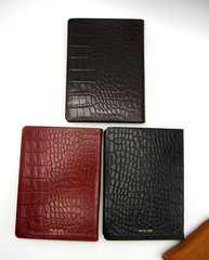 United States Travel Journal 6″ Soft Leather Cover Graphic Image Crocodile BLACK