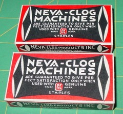 2 Neva-Clog A.1000 Boxes Of Staples for Neva-Clog S-100 Stapler (2000ct) NOS USA