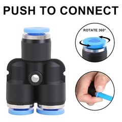 14 PCS Air Line Tubing Kit 5/32 Inch OD x 32.8 Feet Push To Connect Fittings