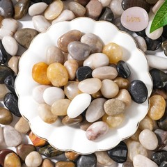 20 LB Mixed River Rocks, 0.3-0.5 Inches High Polished Pebbles for Indoor Plan…