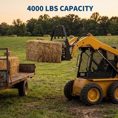 4000 Lbs Quick Attach Pallet Forks 45″ Frame 48″ Blades for Skid Steer Tractors