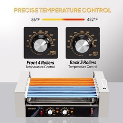 ROVSUN Commercial Restaurant 18/30 Hot Dog 7/11 Rollers Grill Cooker Machine