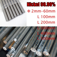 99.9% High Purity Pure Nickel Round Bar 20x100mm Electroplating Nickel Anode Rod