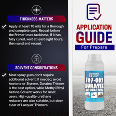 707-002 Duratec Surface Primer Grey with 15cc Hardener- 1 Quart