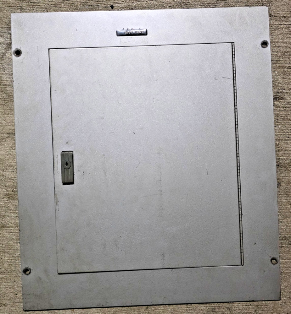 Zinsco Electrical Panel Cover Gray Metal Interior Enclosure Door Door Only