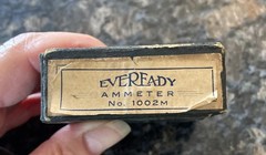 Antique American Ever Ready Works Pocket Meter 0 to 35 Amperes 1910 box & cable