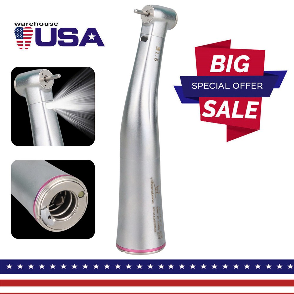 Dental LED 1:5 Optic Contra Angle Electric Handpiece Fit KaVo COXO CX235C7-1