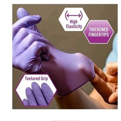MedPride Powder-Free Nitrile Exam Gloves, Iris Blue, Medium, Box/100