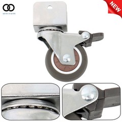 4PCS 2″ Swivel Caster Wheels with U Bracket (2 with brake&2 without) 360-Degree