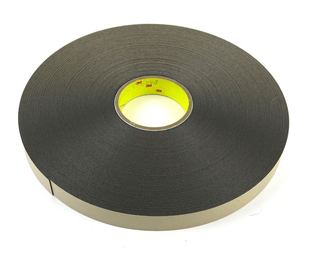 3M 4492B Double Coated Polyethylene Double Sided Black Foam Tape 1 in x 72 Yds