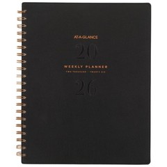 AT-A-GLANCE 2026 Planner, Weekly & Monthly, 8.5″ x 11″, Large, Black, Black