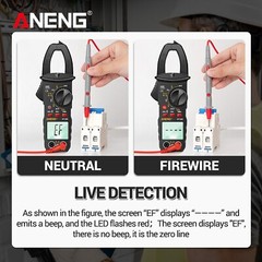Digital Multimeter Tester AC DC Volt Amp Clamp Meter Auto Range LCD Handheld