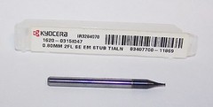 0.80mm (.0315″) CARBIDE 2 FLUTE STUB MICRO ENDMILLS, TIALN COATED 1620-0315L047