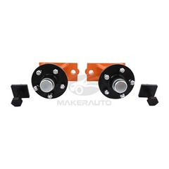 Pair 5x 4.5 Lug Superior Shipping Container Wheels, Spindle Kit 6000LB US