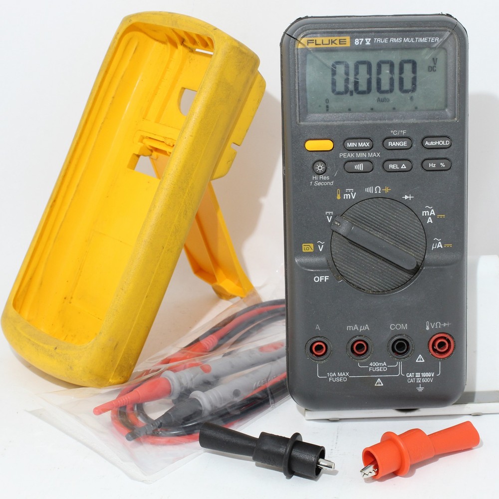 READ Fluke 87-V (87V) True RMS Digital Handheld Multimeter BUNDLE