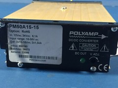 POLYAMP PM50A15-15 DC to DC Converter IN-12-24V 6.1A Range: 10-30V Out-2×12-16V
