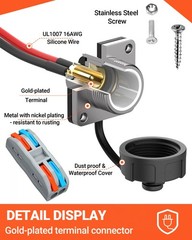Waterproof RV Wall Pass Through Kit for Starlink Mini, Aluminum DC Cable Pass…