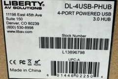 Liberty AV DL-4USB-PHUB TeamUp+ Series 4 Port Powered USB 3.0 Hub LOT OF 2