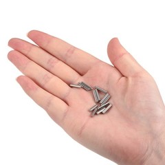 50pcs 2x10mm Dowel Pins Round Head Flat Chamfered End Dowel Pin
