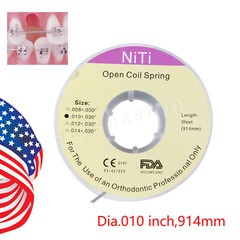 USA Dental Orthodontic Niti Open Coil Spring Spool Dia.010 *030 ” inch 914mm