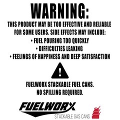 Fuelworx Stackable Easy Pour 5 Gal Vented Fuel Can Made in USA CARB Compliant