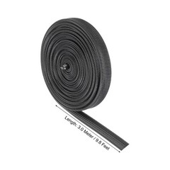 Insulation Cable Protector 9.8Ft 5mm High TEMP Fiberglass Sleeve Black