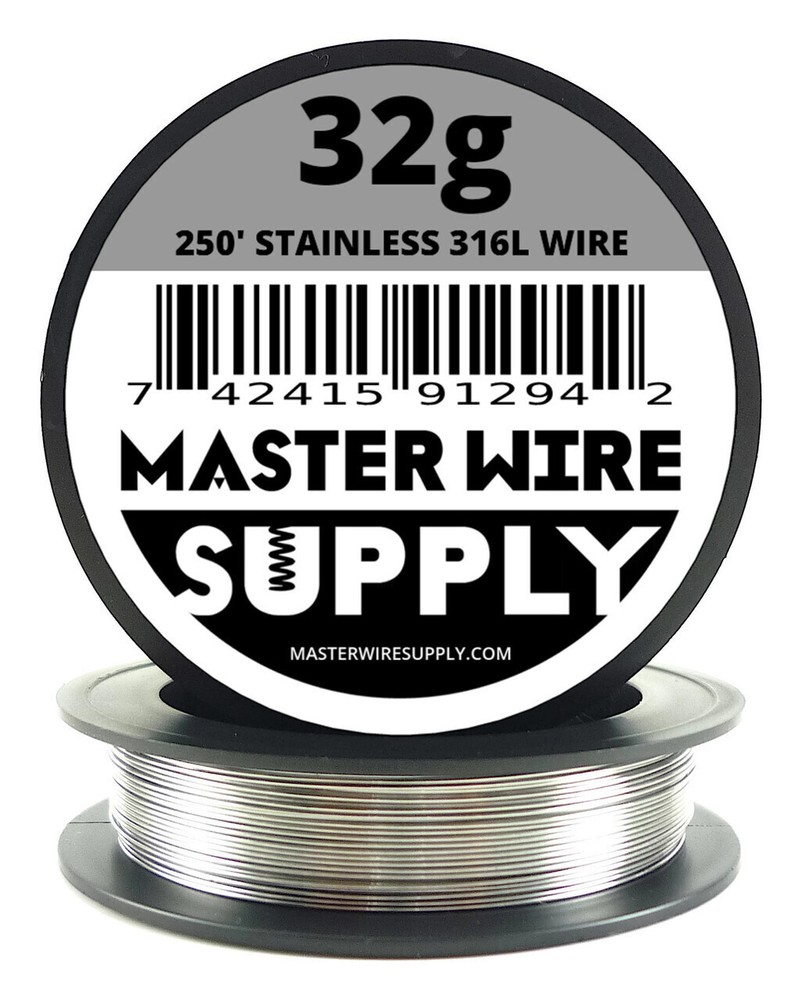 MWS – Stainless Steel 316L – 250 ft – 32 Gauge – Round Wire