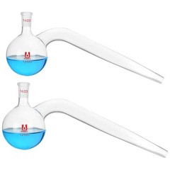 Borosilicate Glass Retort 125-1000ml w/ Stopper Swan Neck Lab Chemistry Flask