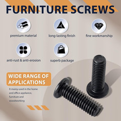 1/4-20 X 1 (30 Pack) Flat Head Hex Socket Cap Screws Bolts, Black Oxide 304 Stai