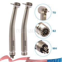 Dental LED High/ Low Speed Handpiece Contra Angle Straight Air Motor 2/4H Push